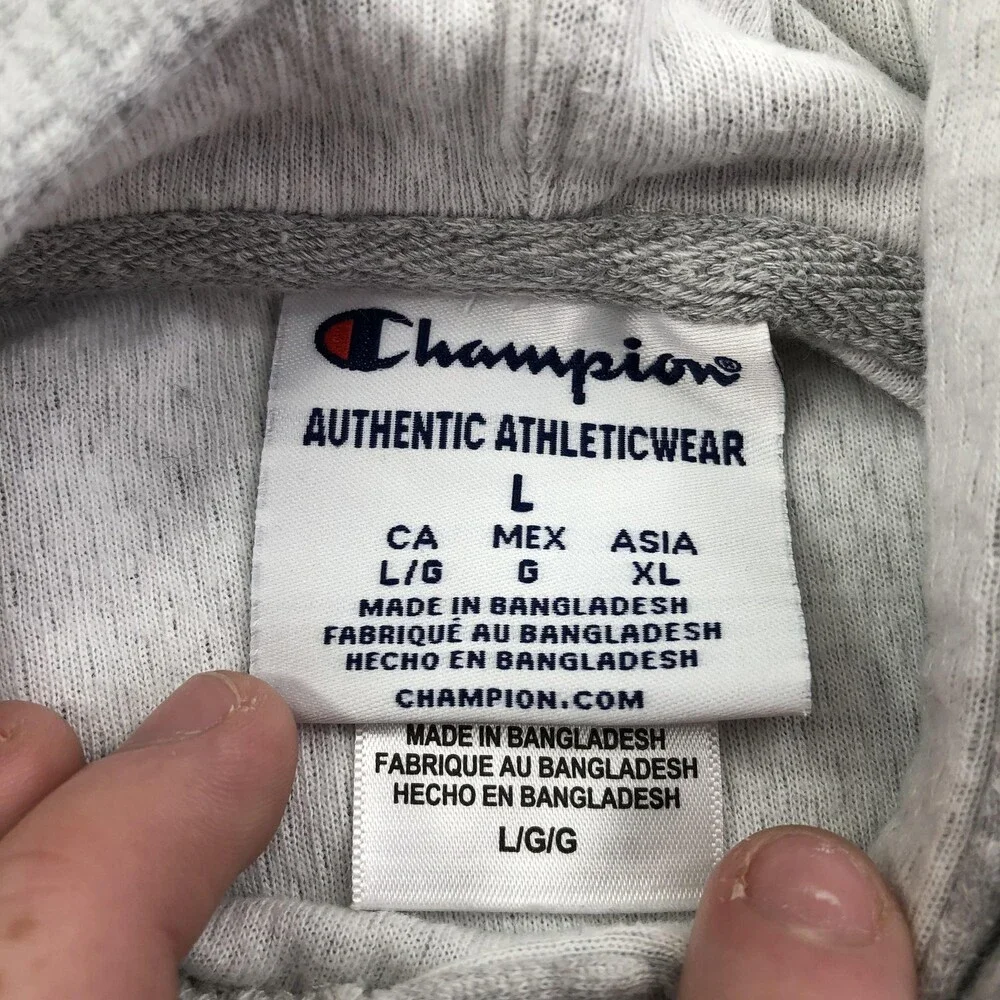 Tennessee Volunteers Hoodie Mens Large Gray NCAA Football Champion Sweatshirt